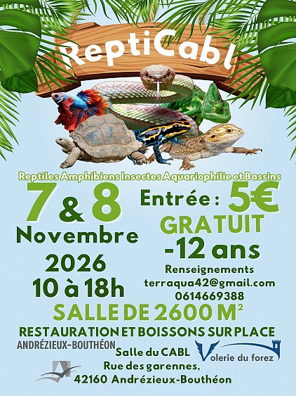 Affiche Salon ReptiCabl novembre 2026